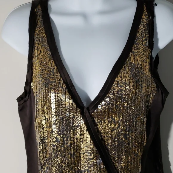 NWT- Magaschoni Silk & Sequin Dress, Size 8, $422 - Picture 2 of 8